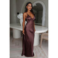 Satin maxi kjole