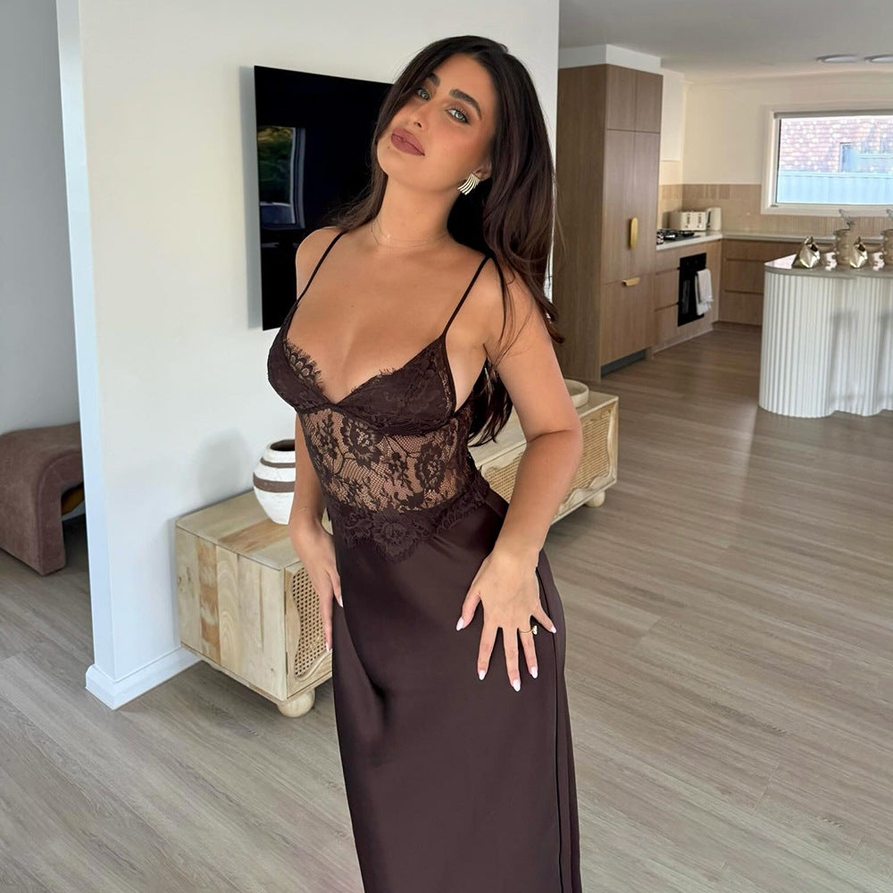 Maxi blonde kjole